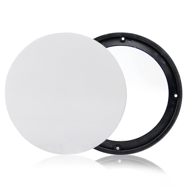 Fielect 2Pcs 6.5" Speaker Grill Covers White SubWoofer Grill Cover Guard Protector Speaker Grills Mesh Round Speaker Grille Woofer Car Speaker Grills Cover with 8 Screws - Image 5